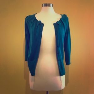 Teal blue cardigan